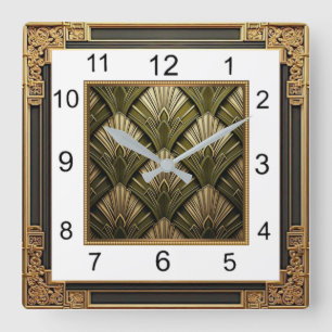 Reloj Cuadrado Art Deco