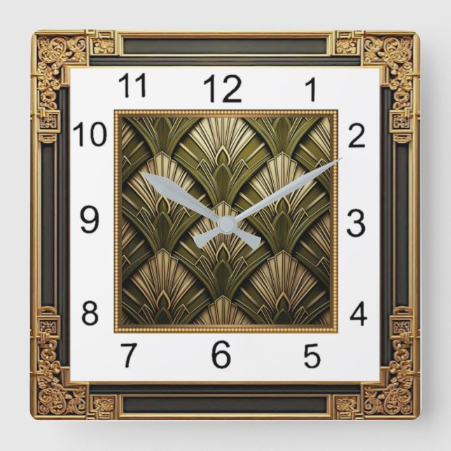 Reloj Cuadrado Art Deco (Anverso)
