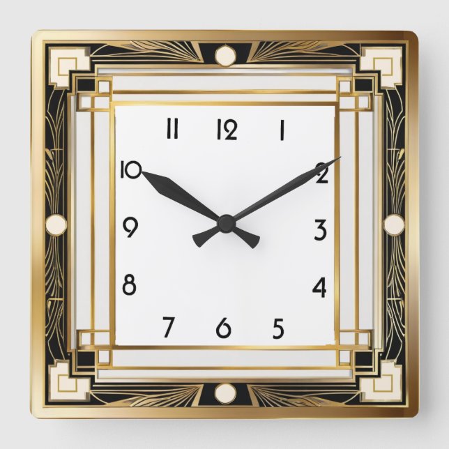Reloj Cuadrado Art Deco (Anverso)