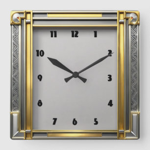 Reloj Cuadrado Art Deco