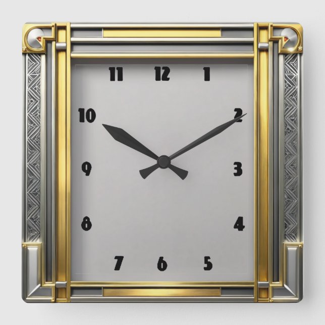 Reloj Cuadrado Art Deco (Anverso)