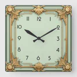 Reloj Cuadrado Art Deco