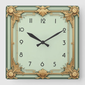 Reloj Cuadrado Art Deco