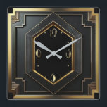 Reloj Cuadrado Art Deco<br><div class="desc">Gran diseño de reloj. Te encantará como a otros. Tenga la libertad de usar este diseño para otro producto que desee o para el personalizar y agregue su texto. Sígueme por más. Gracias. Que tengas un buen día.</div>