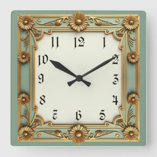 Reloj Cuadrado Art Déco