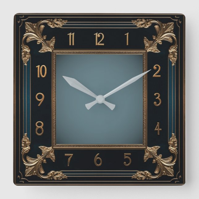 Reloj Cuadrado Art Deco (Anverso)