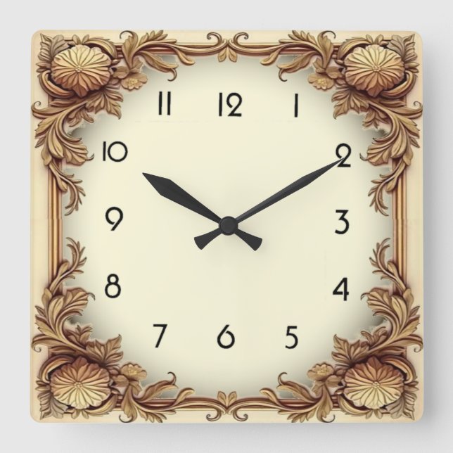 Reloj Cuadrado Art Deco (Anverso)