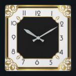 Reloj Cuadrado Art Deco<br><div class="desc">Gran diseño de reloj. Te encantará como a otros. Tenga la libertad de usar este diseño para otro producto que desee o para el personalizar y agregue su texto. Sígueme por más. Gracias. Que tengas un buen día.</div>