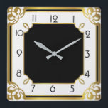 Reloj Cuadrado Art Deco<br><div class="desc">Gran diseño de reloj. Te encantará como a otros. Tenga la libertad de usar este diseño para otro producto que desee o para el personalizar y agregue su texto. Sígueme por más. Gracias. Que tengas un buen día.</div>