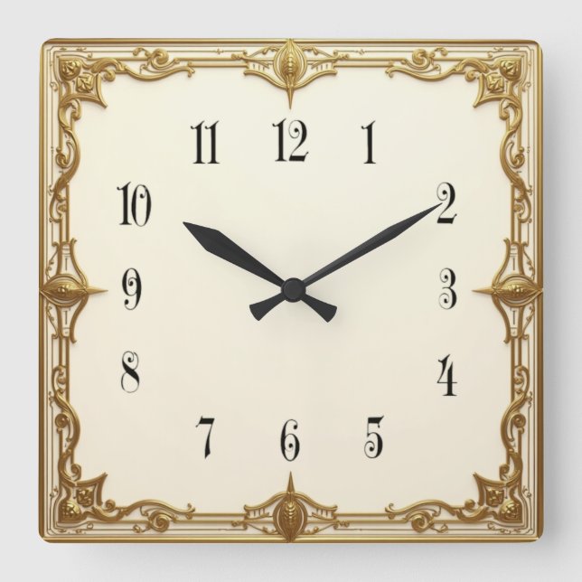 Reloj Cuadrado Art Déco (Anverso)