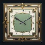 Reloj Cuadrado Art Deco<br><div class="desc">Gran diseño de reloj. Te encantará como a otros. Tenga la libertad de usar este diseño para otro producto que desee o para el personalizar y agregue su texto. Sígueme por más. Gracias. Que tengas un buen día.</div>