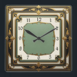 Reloj Cuadrado Art Deco<br><div class="desc">Gran diseño de reloj. Te encantará como a otros. Tenga la libertad de usar este diseño para otro producto que desee o para el personalizar y agregue su texto. Sígueme por más. Gracias. Que tengas un buen día.</div>