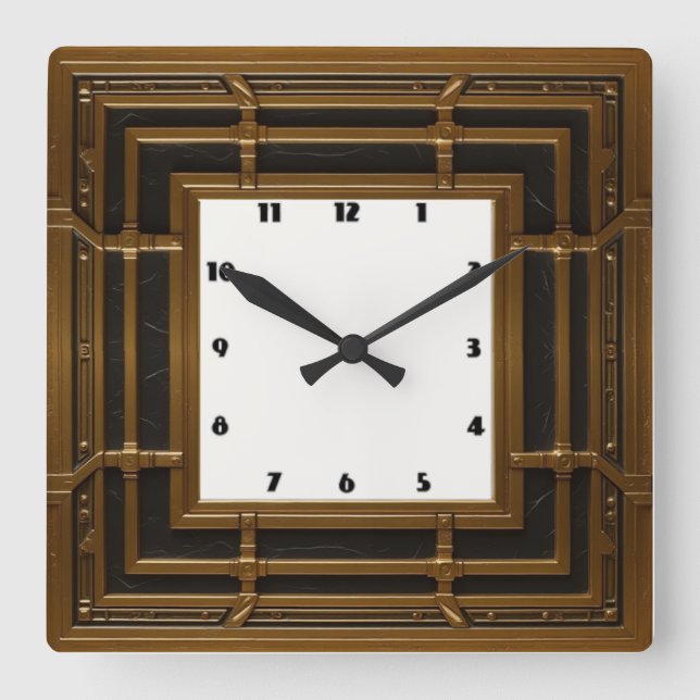 Reloj Cuadrado Art Deco (Anverso)