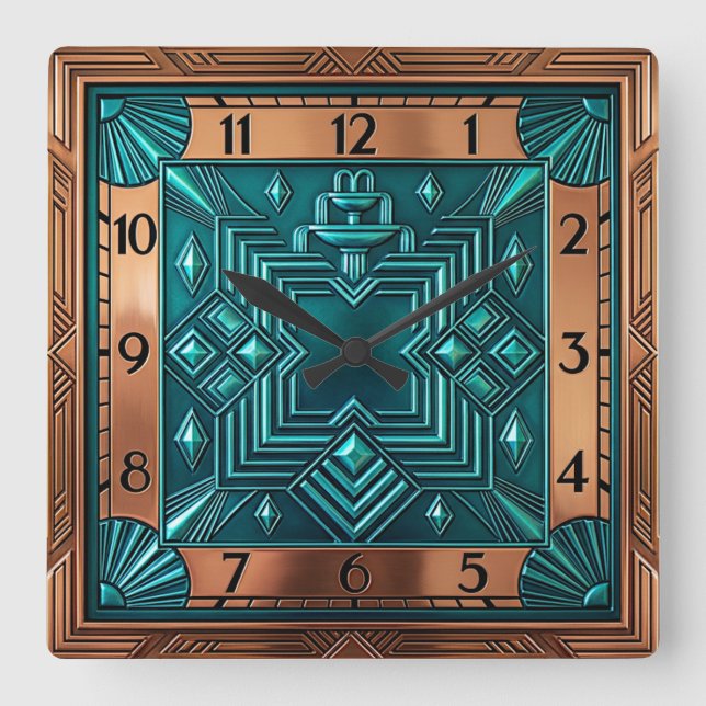 Reloj Cuadrado Art Deco (Anverso)