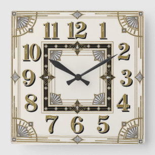 Reloj Cuadrado Art Deco