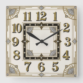 Reloj Cuadrado Art Deco