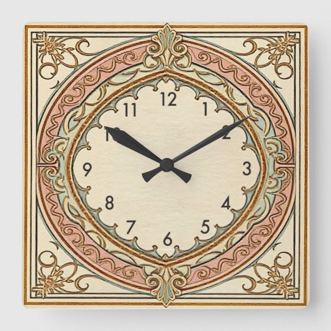 Reloj Cuadrado Art Deco Antiguo (Anverso)