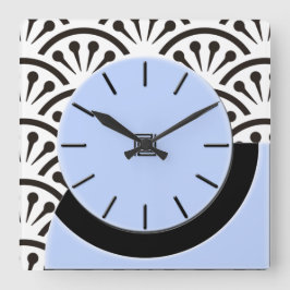 Reloj Cuadrado Art Deco Cut-A-Way (Sky Blue+Black)