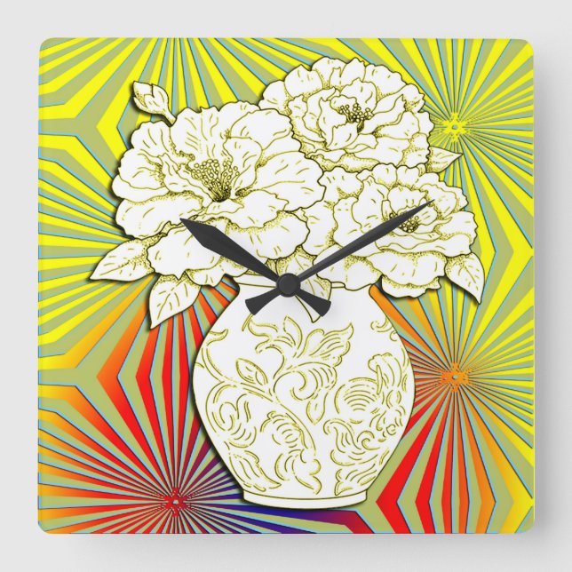 Reloj cuadrado Art Déco de los años 1920 (Anverso)