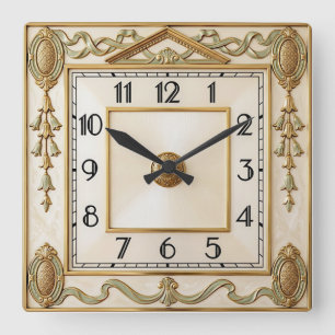 Reloj Cuadrado Art Deco de Lujo