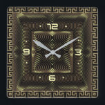 Reloj Cuadrado Art Deco dorado<br><div class="desc">Gran diseño de reloj. Te encantará como a otros. Tenga la libertad de usar este diseño para otro producto que desee o para el personalizar y agregue su texto. Sígueme por más. Gracias. Que tengas un buen día.</div>
