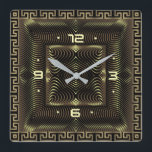 Reloj Cuadrado Art Deco dorado<br><div class="desc">Gran diseño de reloj. Te encantará como a otros. Tenga la libertad de usar este diseño para otro producto que desee o para el personalizar y agregue su texto. Sígueme por más. Gracias. Que tengas un buen día.</div>