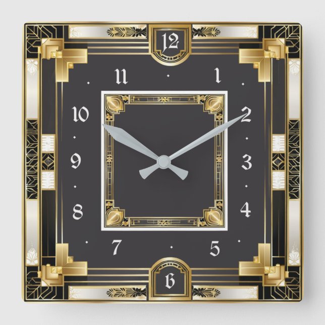 Reloj Cuadrado Art deco Elegant (Anverso)