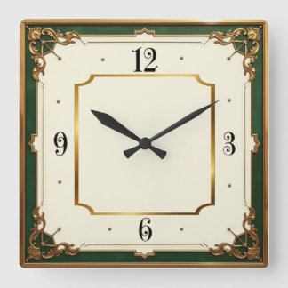 Reloj Cuadrado Art Deco Elegant