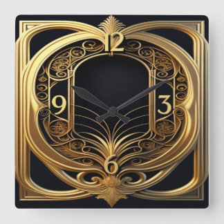 Reloj Cuadrado Art Deco Elegant