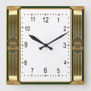 Reloj Cuadrado Art Deco Elegante