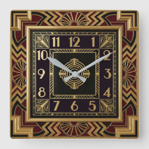 Reloj Cuadrado Art Deco Elegante
