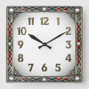 Reloj Cuadrado Art Deco Elegante