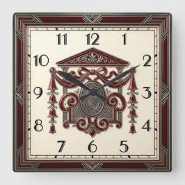 Reloj Cuadrado Art Deco Elegante