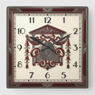 Reloj Cuadrado Art Deco Elegante
