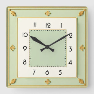 Reloj Cuadrado Art Deco Elegante