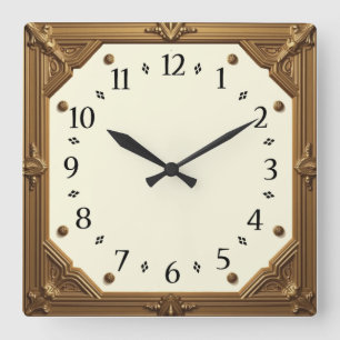 Reloj Cuadrado Art Deco Elegante