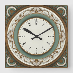 Reloj Cuadrado Art Déco Elegante