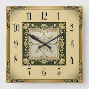 Reloj Cuadrado Art Deco Elegante