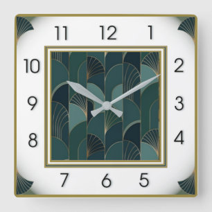 Reloj Cuadrado Art Deco Elegante
