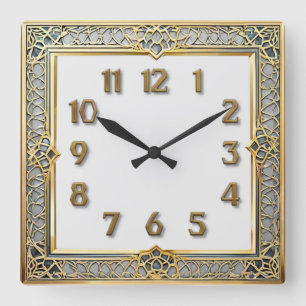 Reloj Cuadrado Art Deco Elegante
