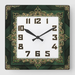 Reloj Cuadrado Art Deco Elegante