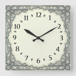 Reloj Cuadrado Art Deco Elegante