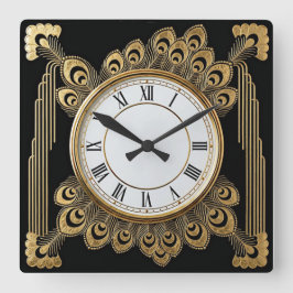 Reloj Cuadrado Art Deco Elegante