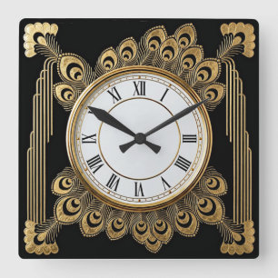 Reloj Cuadrado Art Deco Elegante