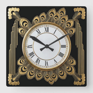 Reloj Cuadrado Art Deco Elegante