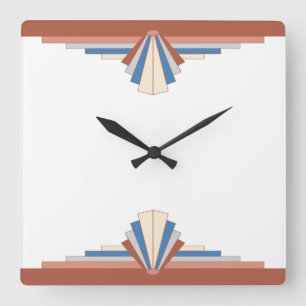 Reloj Cuadrado Art deco elements in rose gold & hazy blue01