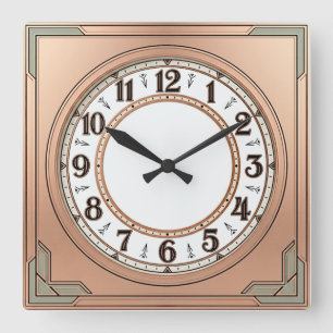 Reloj Cuadrado Art Deco Exclusivo Rosa