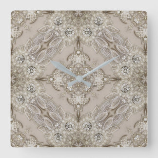 Reloj Cuadrado   Art Deco Glamorous Vintage Fashion Grey Beige