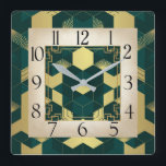 Reloj Cuadrado Art Deco Green<br><div class="desc">Gran diseño de reloj. Te encantará como a otros. Tenga la libertad de usar este diseño para otro producto que desee o para el personalizar y agregue su texto. Sígueme por más. Gracias. Que tengas un buen día.</div>