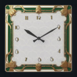 Reloj Cuadrado Art Deco Green<br><div class="desc">Gran diseño de reloj. Te encantará como a otros. Tenga la libertad de usar este diseño para otro producto que desee o para el personalizar y agregue su texto. Sígueme por más. Gracias. Que tengas un buen día.</div>